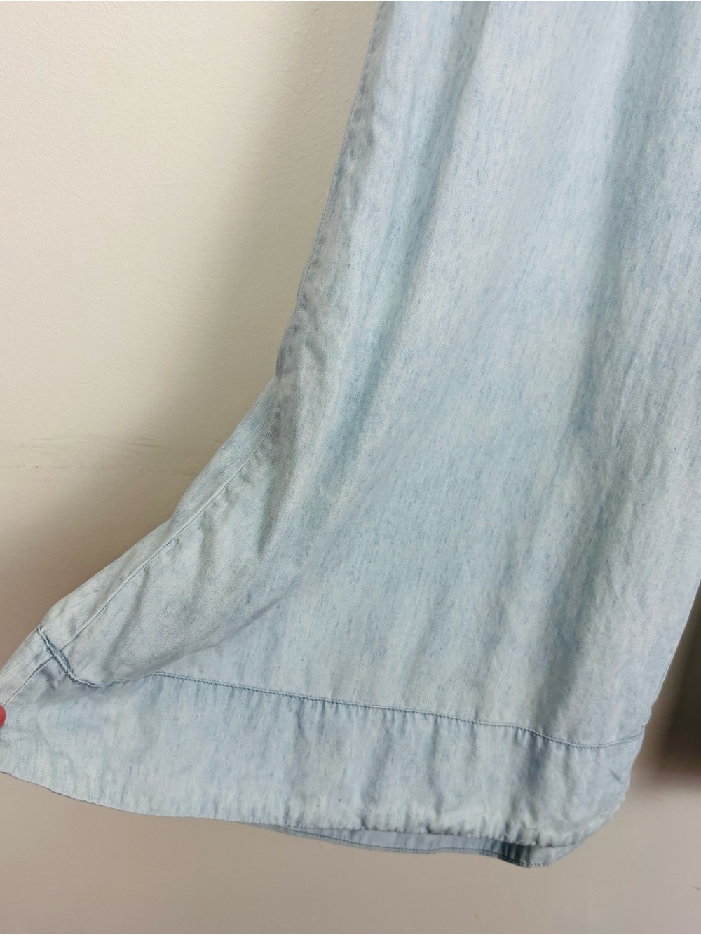 Show Me Your Mumu Rollins Chambray Wide Leg Belted Pants Resort Coastal 30 - Picture 4 of 7